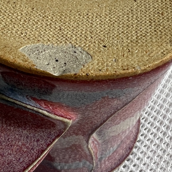 Bay Pottery Mug Broadway VA Coffee Tea Purple Glaze 4" Tall Holds 12 ozs Nick - Picture 7 of 9